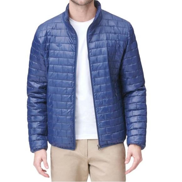 DOCKERS Quilt Puffer Stand Up Collar Long Sleeve Nylon Fall Jacket